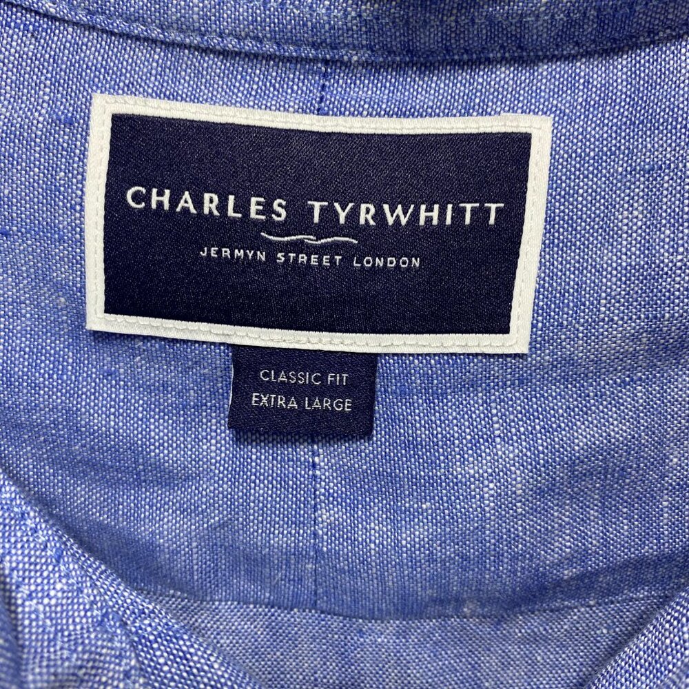 Charles Tyrwhitt Blue Casual Button Down Shirt - Picture 3 of 8